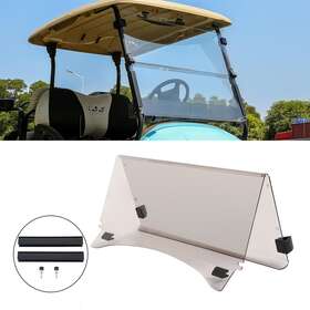 Youwise 686082691802 Acrylic Tinted Golf Cart Windshield Folding For 2004-up Club Car Precedent
