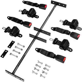 Youwise 723044199393 4x Retractable Golf Cart Seat Belts And Bracket Kit For Ezgo Yamaha Club Car