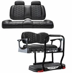Madjax Aviator Seat Cushion Set & Genesis 250 Rear Kit For Ezgo Rxv Black. Fixed Price $1909.95.