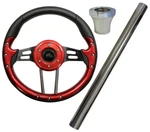 Rhox Aviator Club Precedent Golf Cart Steering Wheel Kit - Red. Fixed Price $175.00.