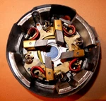 Gem Car Motor, 5 Hp Brush Head Cap, 72 V, Original Used Factory Equipment. Fixed Price $175.00.