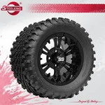Golf Cart 12" Black Vampire Wheels Rims And 23" Falcon A/t Tires (set Of 4). Fixed Price $549.00.
