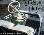 Yamaha G1 Golf Cart Highly Polished Aluminum Diamond Dash Cover Plates. Fixed Price $21.00.