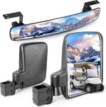Golf Cart Mirrors, No Drilling Side & Rear View Kit For Yamaha. Fixed Price $39.99.