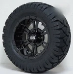 Vampire Gloss Black Wheel & 22X10.5-12" Stinger All Terrain Tire Set Of 4. Fixed Price $659.95.