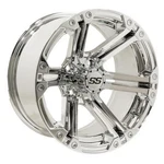 Gtw Specter 12X7 Golf Cart Wheel Chrome (4/4) 3+4 19-189. Fixed Price $131.71.