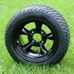 12" Godfather Black Golf Cart Wheels & 215/40-12 Dot Street Tires Combo Set Of. Fixed Price $549.95.