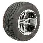 Set 4 Gtw 10" Machined Golf Cart Wheels 205/50-10 Fusion Low Profile Tires. Fixed Price $469.99.