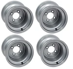 Gtw 8" Steel Golf Cart Wheel Centered Silver 4X101.6MM Bolt Pattern. Fixed Price $130.99.