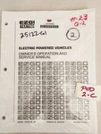 1989-93 E-z-go Electric Golf Cart Operation And Service Manual 25122G1. Fixed Price $50.00.