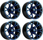 Gtw Spyder 14 Inch Blue/black Aluminum Golf Cart Wheel 3:4 Offset. Fixed Price $394.95.