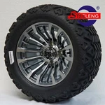 Golf Cart 12" Gunmetal Matador Aluminum Wheels And 20" Tires (set Of 4). Fixed Price $519.00.