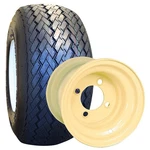 Tire Wheel Assembly Steel, Beige 8X7 Standard With Rhox Golf Dot; TIR-310. Fixed Price $72.80.