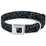 Dog Collar Bone Constellations Scattered Midnight Blue/white Large 15-24". Fixed Price $29.63.