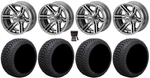 Lsi Yukon 12" Golf Wheels Gunmetal 215X50 Cruze Tires Yamaha. Fixed Price $606.40.