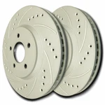 Sp Performance F52-8424 Drilled Slotted Brake Rotors Zrc Coating L/r Pr Front. Fixed Price $268.42.