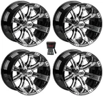 Lsi 12" Casino Machined/black Golf Cart Wheels/rims Yamaha. Fixed Price $351.80.