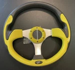 Madjax Yellow Golf Cart Steering Wheel. Fixed Price $50.00.