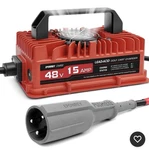Epowery 15 Amp 48 Volt Golf Cart Battery Charger For Club 3-PIN Round Plug. Fixed Price $55.00.