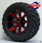 Golf Cart Red/black Tempest Wheels And 20"X10"-12" A/t(m/t) Dot Tires. Fixed Price $559.00.