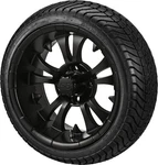 (4) Golf Cart 205/35R15 Lsi Elite Radial Tire On 15X7 Matte Black Vampire Wheels. Fixed Price $689.00.