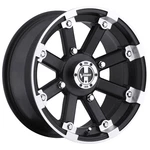 Vision Atv/golf Lockout 393 12X7 4X4/4X101.6 2.5MM Matte Black Machined Lip. Fixed Price $113.89.