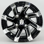 Empire 10" Blade Black Machined Golf Cart Rim Only 10X7 (1) Wheel. Fixed Price $59.95.