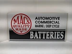Vintage Original Mac's Auto Marine Advertising Vinyl/wood Sign Display Battery. Fixed Price $38.89.