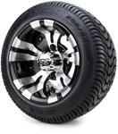 Golf Cart Wheels And Tires Combo - 10" Vampire Ss W/ Low Pro Set Of 4. Fixed Price $458.95.