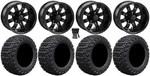 Lsi Casino 10" Black Golf Wheels 22X11-10 X-trail Tires E-z-go & Club Car. Fixed Price $646.32.