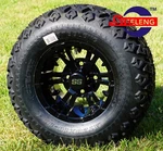Golf Cart 10" Black Vampire Wheels / Rims And 20" All Terrain Tires (set Of 4). Fixed Price $489.00.