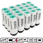 Sickspeed 20PC White/mint Green Capped Aluminum 50MM 3PC Lug Nuts 12X1.25 L12. Fixed Price $119.95.