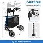 Mate 3 Wheels Rollator Walker 260LB Seat Backrest 10LB Lightweight Foldable. Fixed Price $99.99.