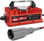 Epowrey 15 Amp 48 Volt Golf Carts Battery Charger For Club 3-PIN Round Plug,. Fixed Price $69.99.