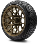 Modz 14" Blitz Matte Bronze Golf Cart Wheels And Tires (205-30-14) Set Of. Fixed Price $629.95.