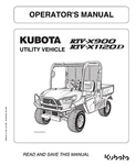 Kubota RTV-X900 RTV-X1120D Utility Vehicle Operators Manual 115 Pages Coil Bound. Fixed Price $19.95.