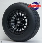 Golf Cart 10" Black 'medusa' Wheels And Gecko 18" 205/50-10 Turf/street Tires. Fixed Price $399.00.