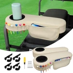 Golf Cart Rear Seat Armrest With Cupholders Flip Round Pipe Beige. Fixed Price $36.76.