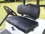 Front Seat Cover Black Diamond Stitching For Club 2000.5-UP Golf Cart. Fixed Price $109.00.