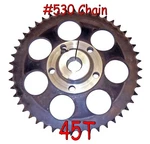 New! #530 45T Rear Sprocket W/ Hub For 1" Live Axle Go Kart Cart Minibike Utv. Fixed Price $40.96.