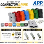 Anderson SB50 Connector 50A 600V Multi Color Housing Complete Set. Fixed Price $13.99.