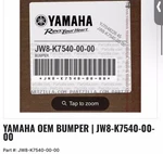 Yamaha Oem Part JW8-K7540-00-00 Rear Bumper Comp.. Fixed Price $150.00.