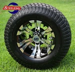 Golf Cart 10" Machined/black Vampire Wheels/rims And 20" Street/turf Tires (4). Fixed Price $429.00.