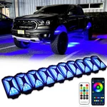 Ford Ranger 10 Pods Rgb Led Neon Rock Light Underbody Glow Kit Bluetooth App. Fixed Price $59.05.