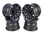 Massfx 10X7 Golf Cart Rims With 4/101.6 Or On 4" Bolt Pattern-matte BLACK-4 Pk. Fixed Price $199.96.
