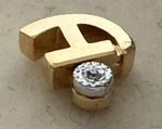 "a" Initial Gold Tone/diamond Tack Necktie Lapel Pin Vintage Halifax Club. Fixed Price $9.97.