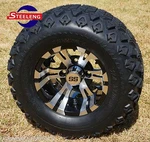 Golf Cart 10" Machined Blk Vampire Aluminum Wheels And 20" At Tires (set Of 4). Fixed Price $509.00.