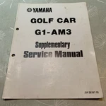 Yamaha G1-AM3 Golf Car Supplementary Service Manual 1982 Part No. J24-28197-10. Fixed Price $19.98.