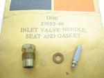 Nos Harley Carburetor Valve Needle Seat & Gasket 27693-66 Golf Utilicar. Fixed Price $14.99.