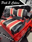 2 Stripe Vinyl Ez-go Txt/rxv Front And Rear Combo Seat Covers Staple. Fixed Price $164.48.